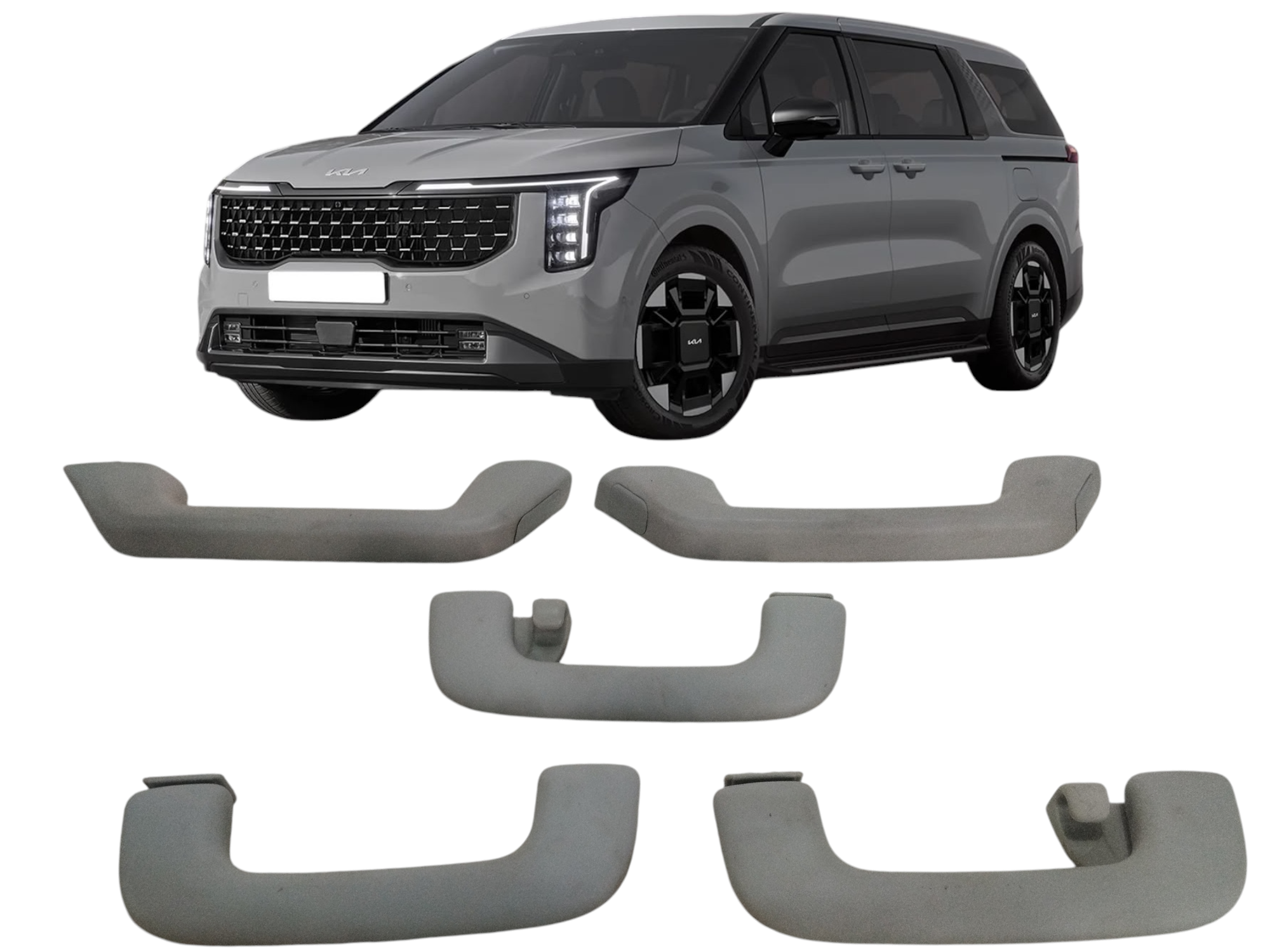 Kit 5 alças de teto Kia Carnival ano 2024 a 2025 original