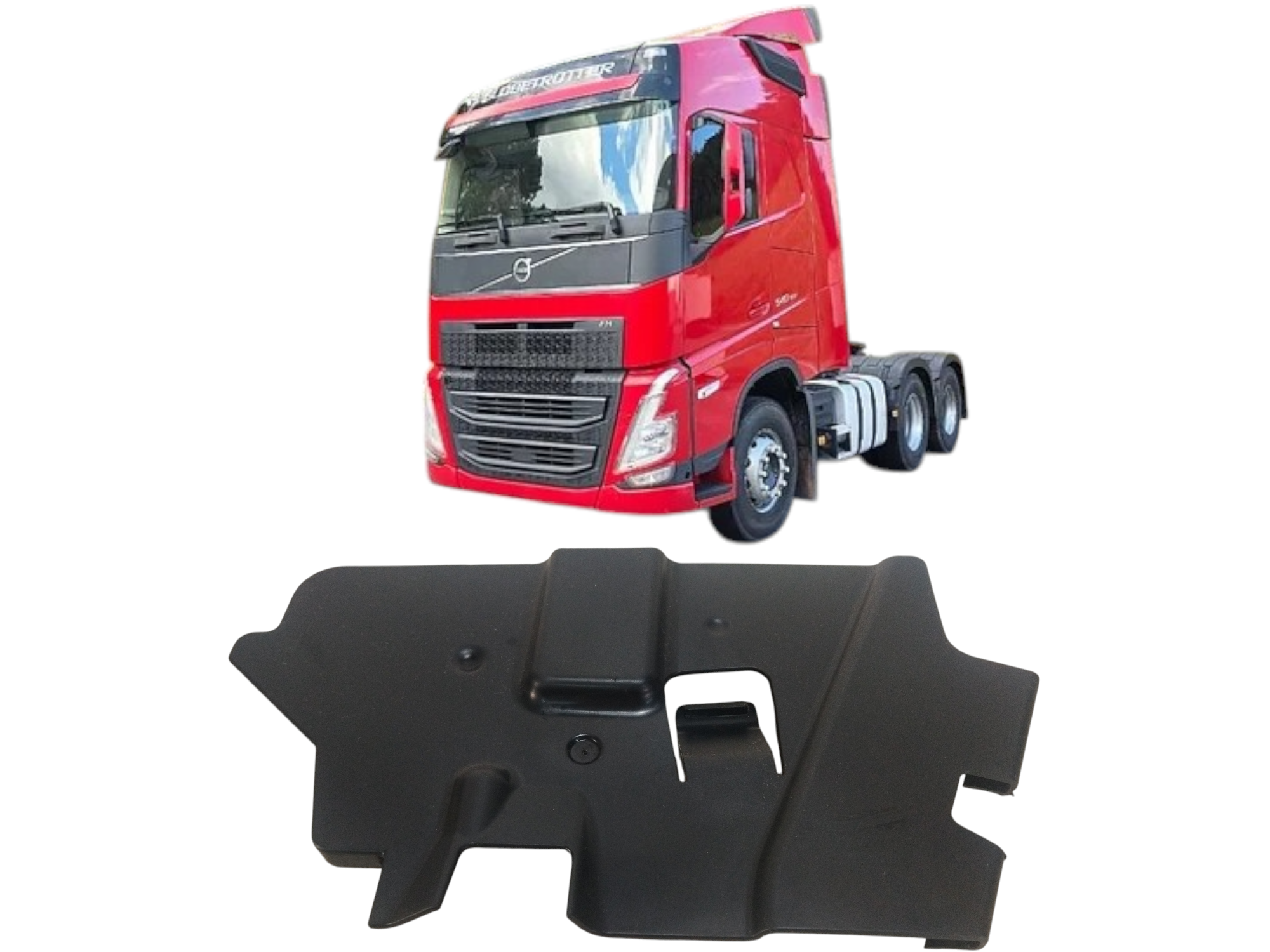 Acabamento do porta luvas painel esq Volvo FH540 ano 2024