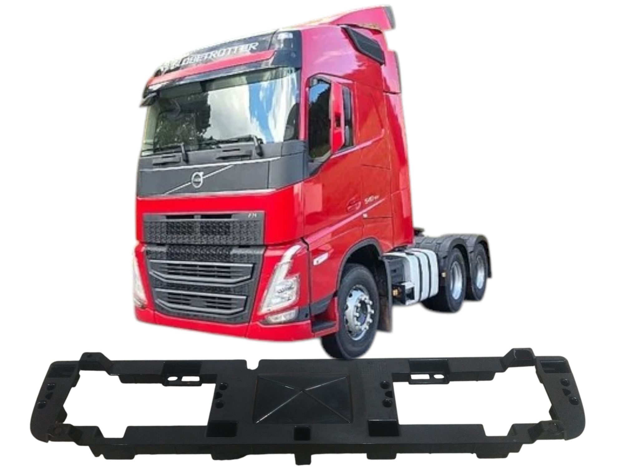 Moldura do difusor de ar central do painel Volvo FH540 2024