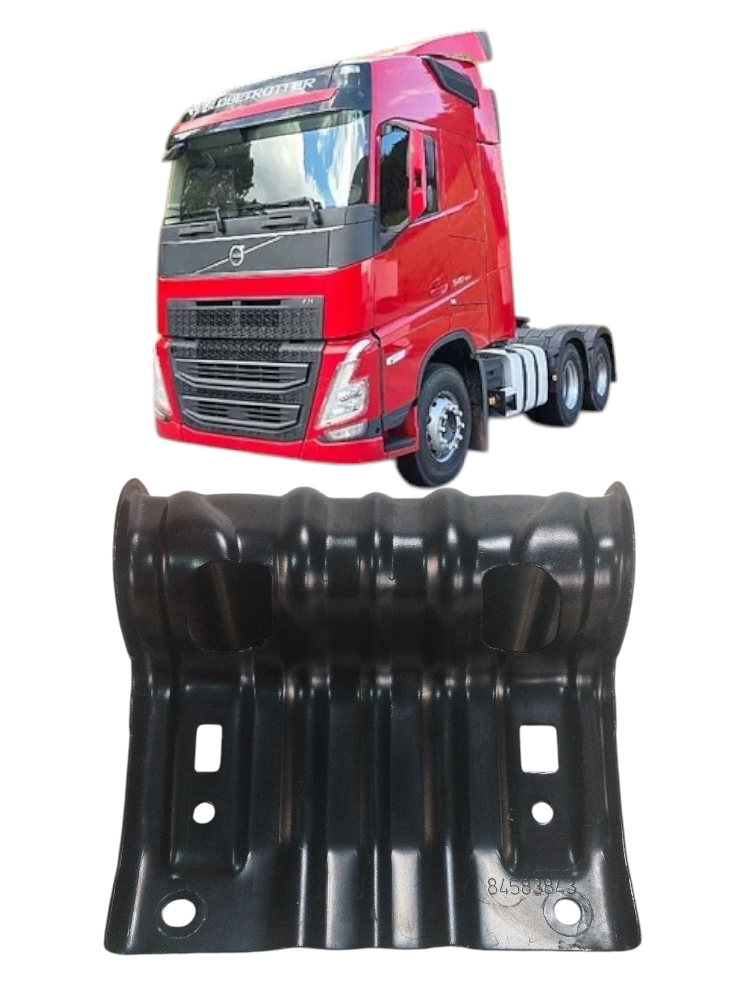 suporte ou guia central do para choque dianteiro Volvo FH540 2024