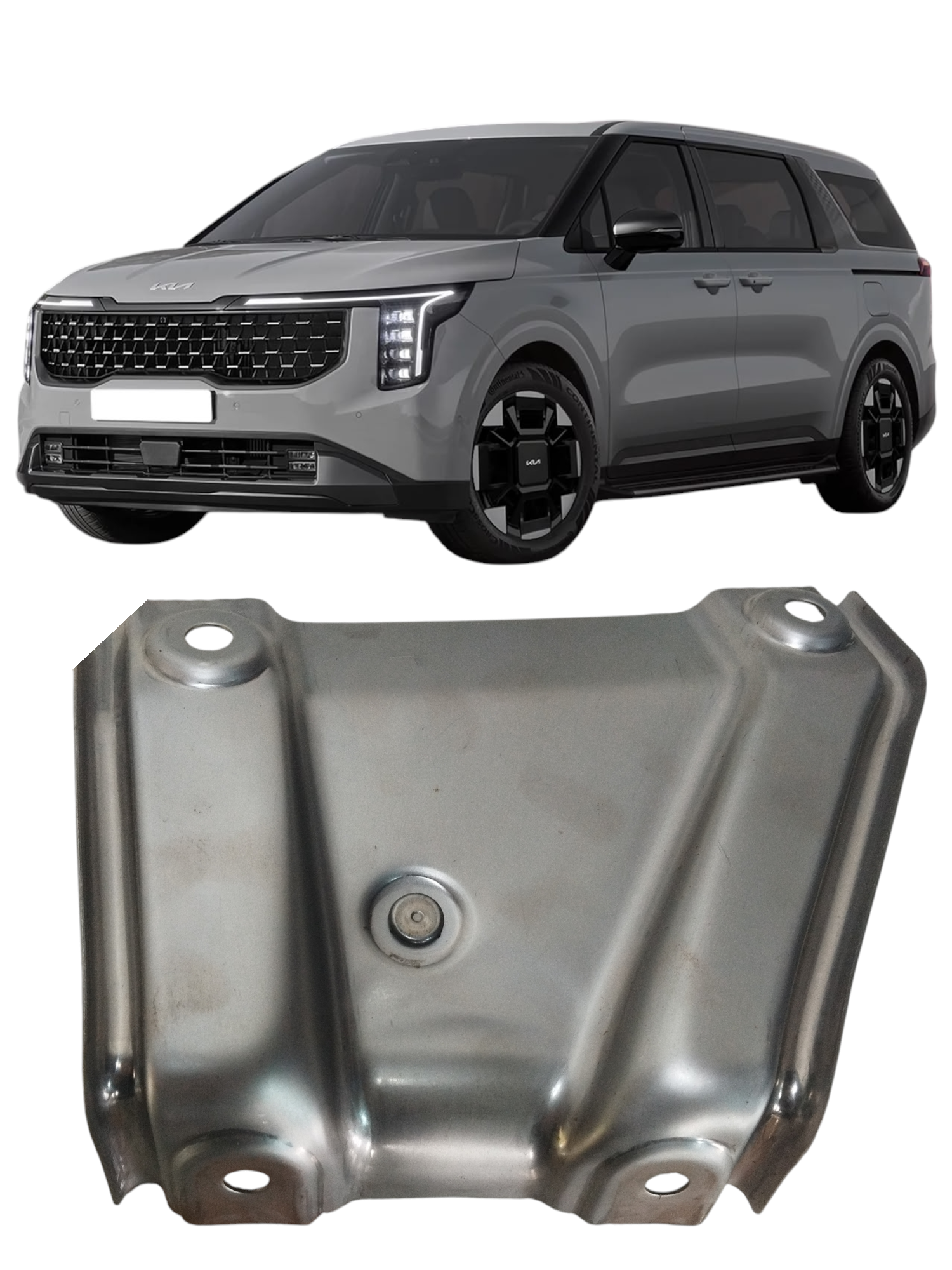 Chapa defletora coxim esquerdo motor Kia Carnival 2024 2025