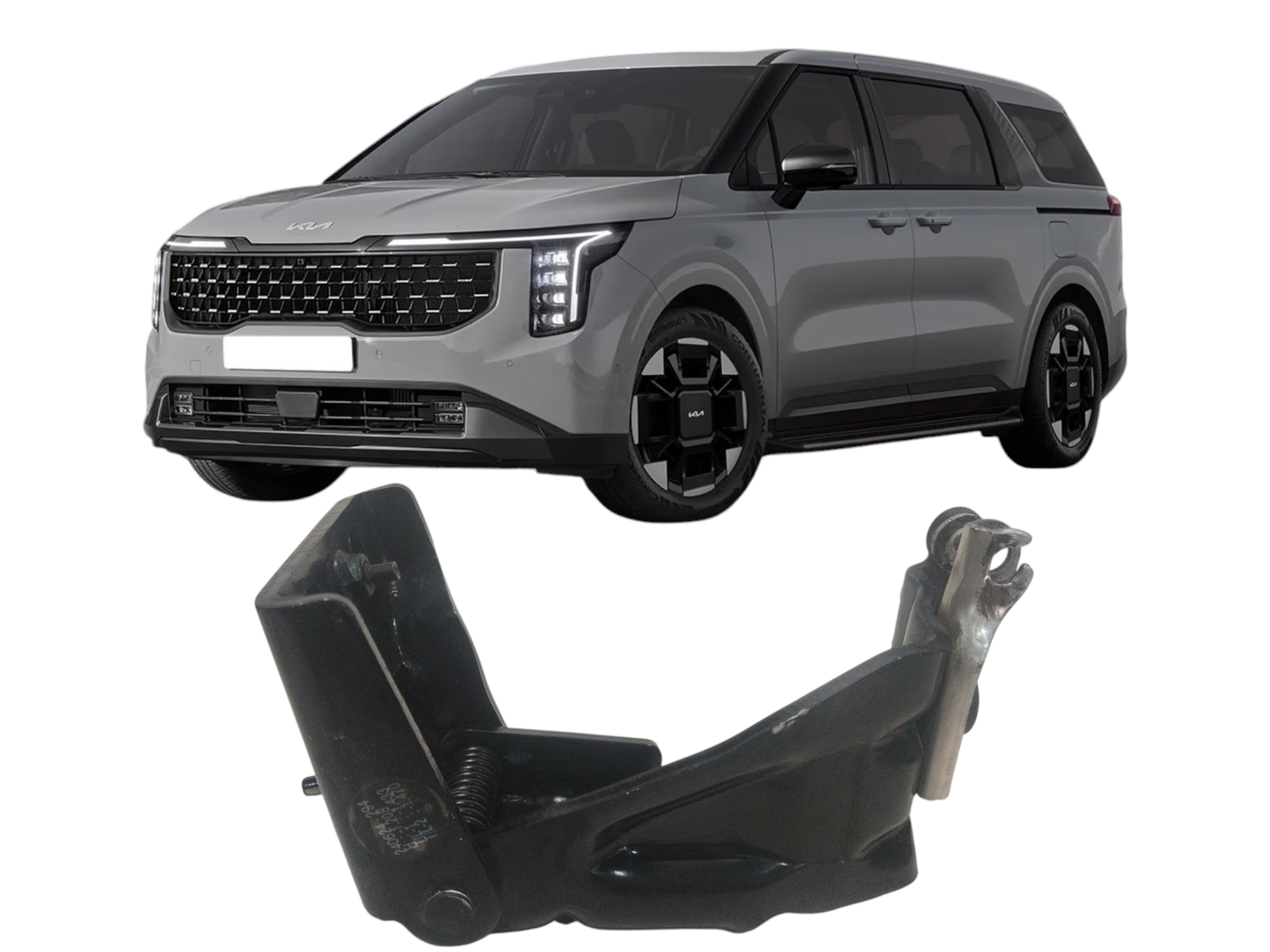 Suporte Guia Roldana porta lateral Kia Carnival 2024 2025