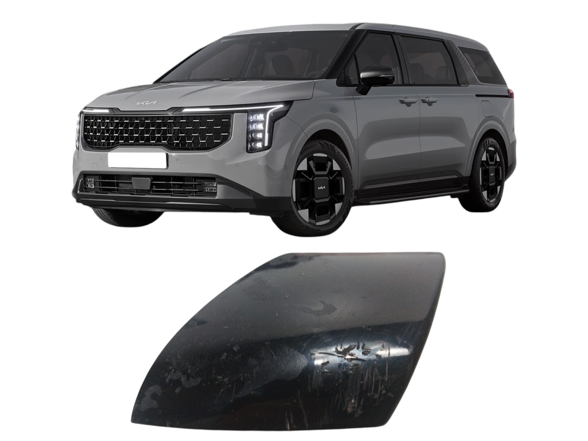 Capa retrovisor externo direito Kia Carnival 2025 DETALHE
