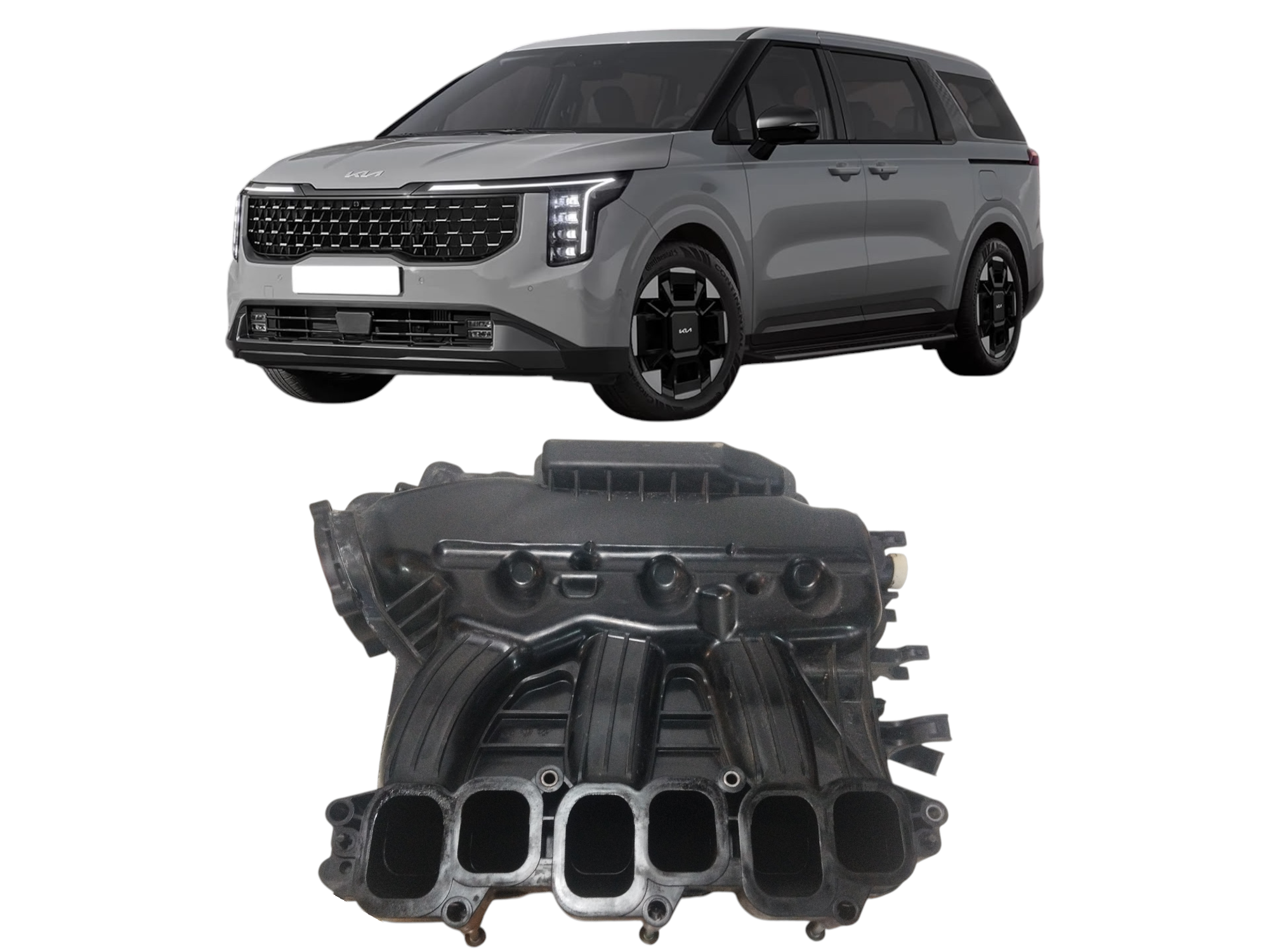 Coletor  admissao de plastico Kia Carnival ano 2024 a 2025