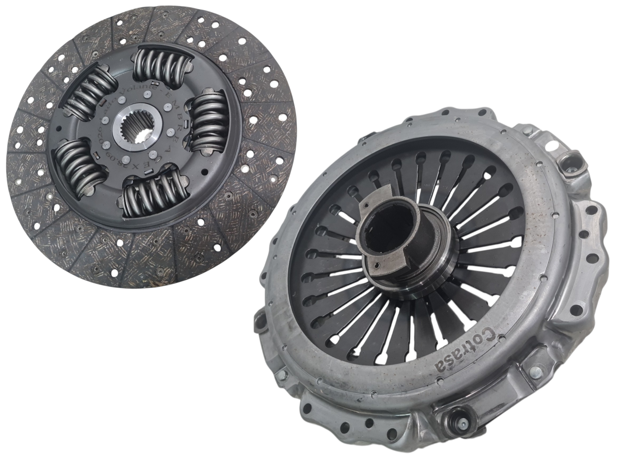 Kit embreagem plato disco Scania serie P G R T 1997 detalhe