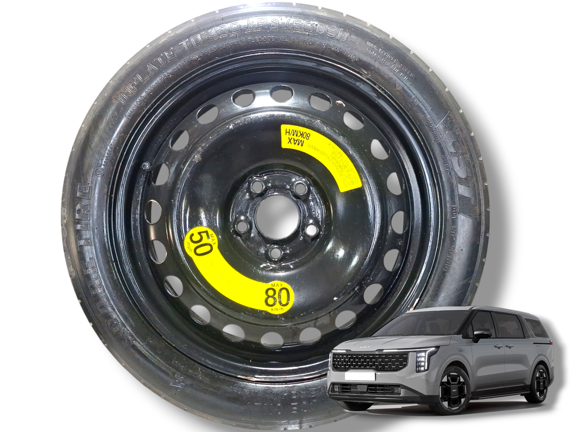 estepe fino T135/80D18 Kia Carnival 3.5 EX 2024 2025