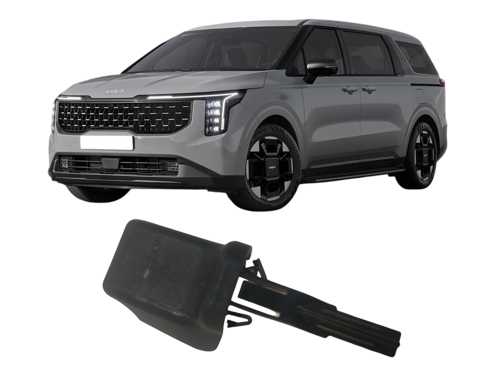 Capa acabamento trilho banco traseiro Kia Carnival 2024 25