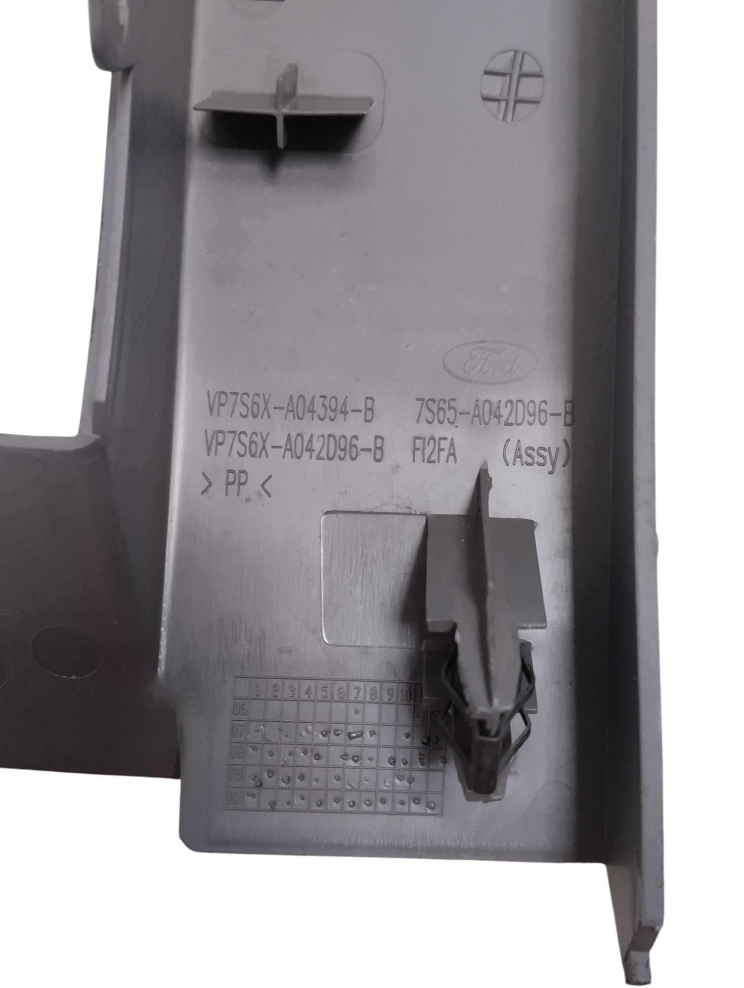 Moldura Painel Inferior Direito Ford Fiesta 2009 a 2014 5