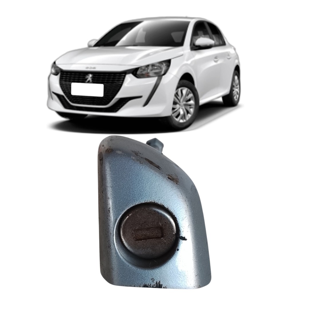Acabamento Bujão Porta Dianteiro Esquerdo Peugeot 208 2021 Cinza