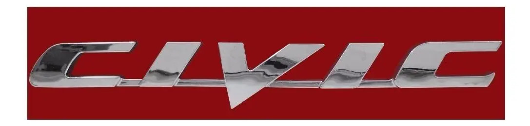 Emblema Civic Honda tampa porta malas