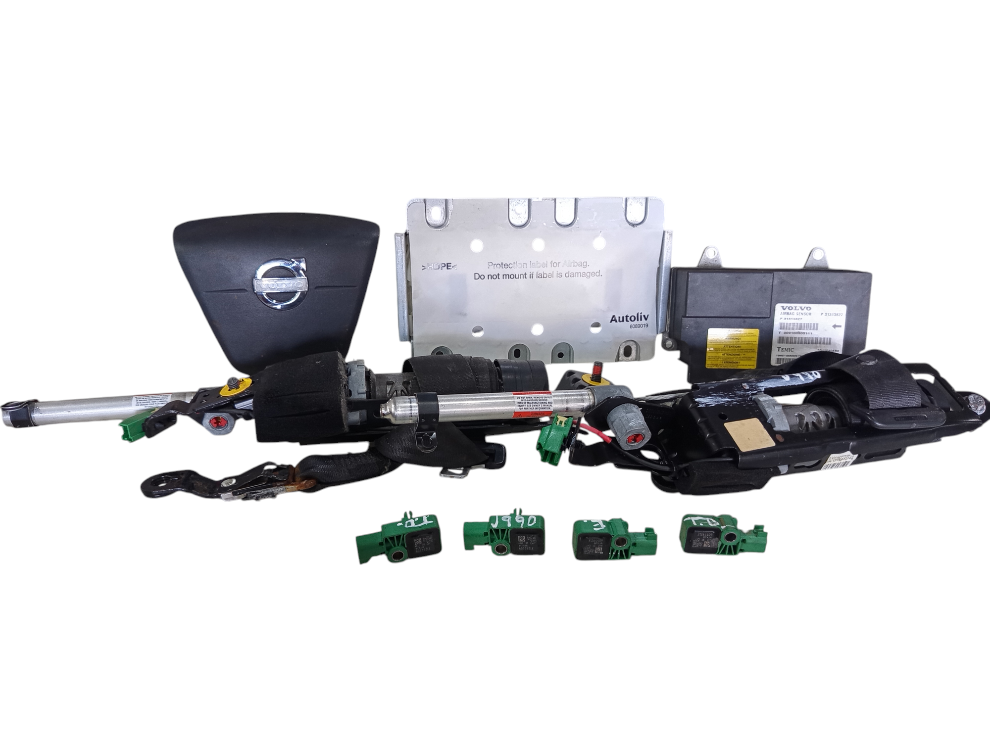 Kit airbag S/tabelier Volvo XC60 L6 2009 2010 2011 a 2012