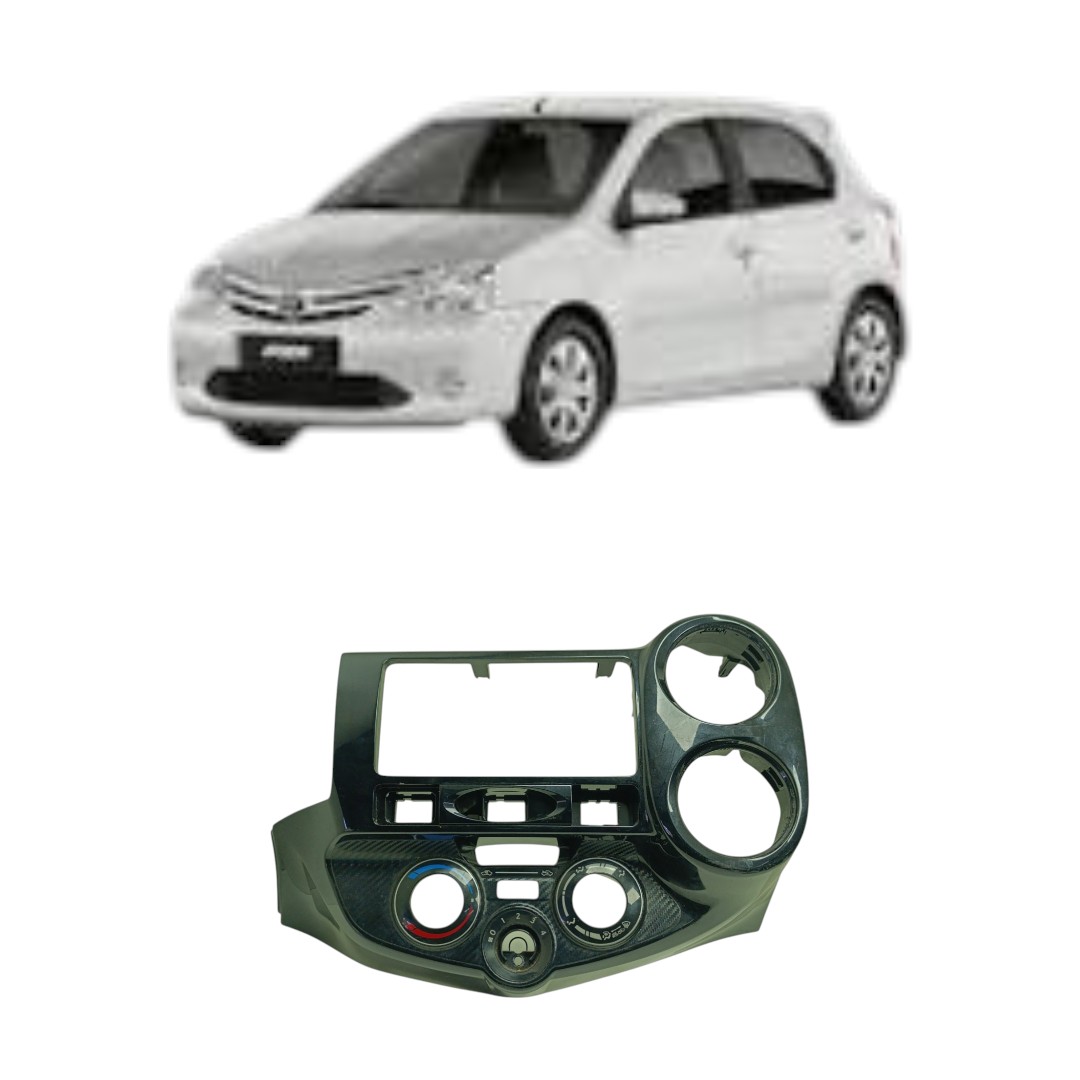 Moldura Central Painel Multimídia Toyota Etios 2012 2019 Preto