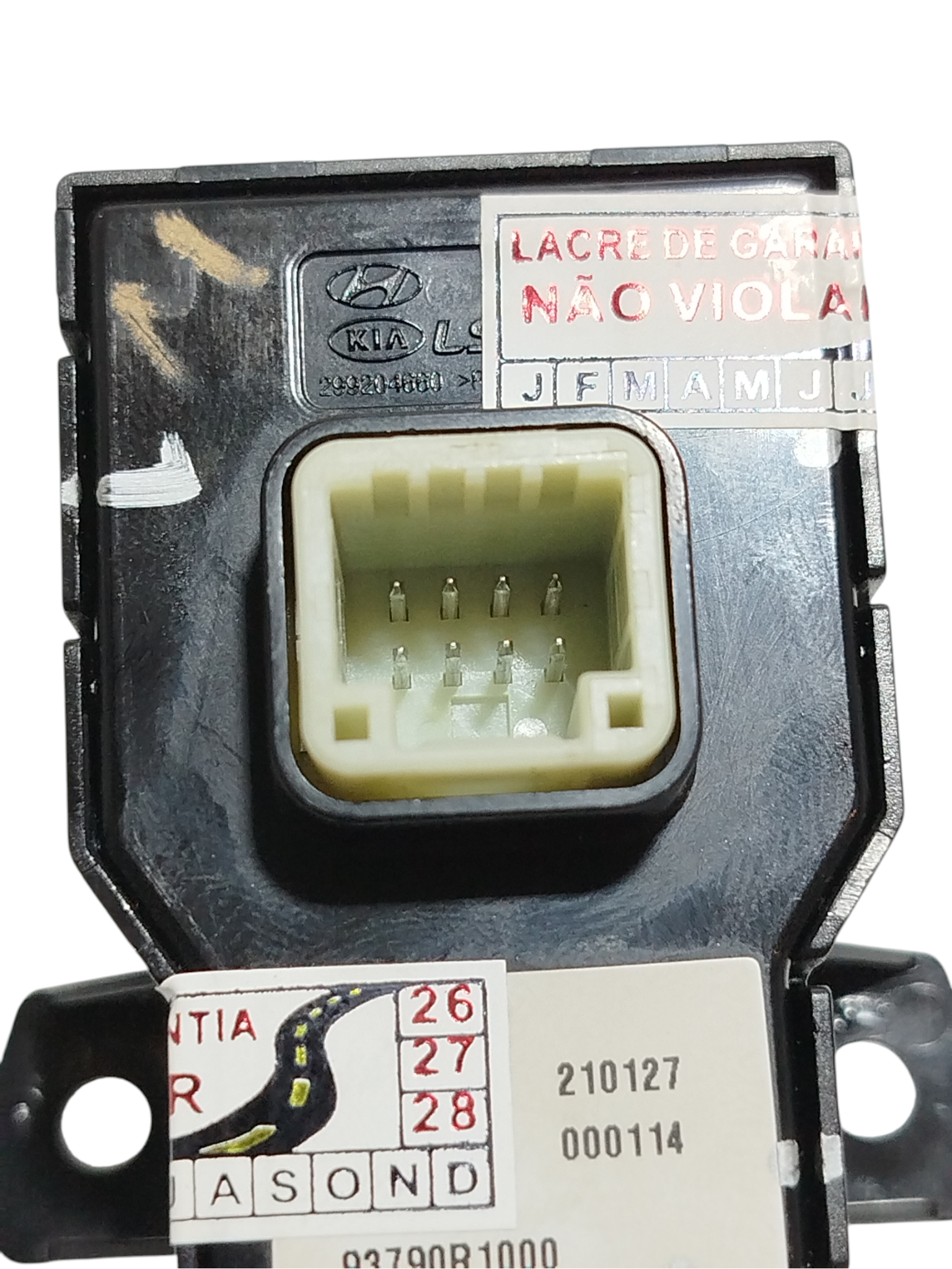 Botão Trava Pisca Alerta Hyundai Hb20 2021 299204659 Preto 3