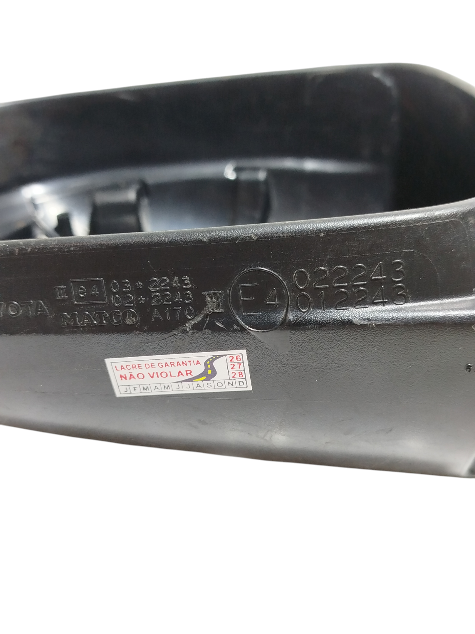 Moldura Retrovisor Esq Motoris Toyota Hilux SW4 2009 Orig 2