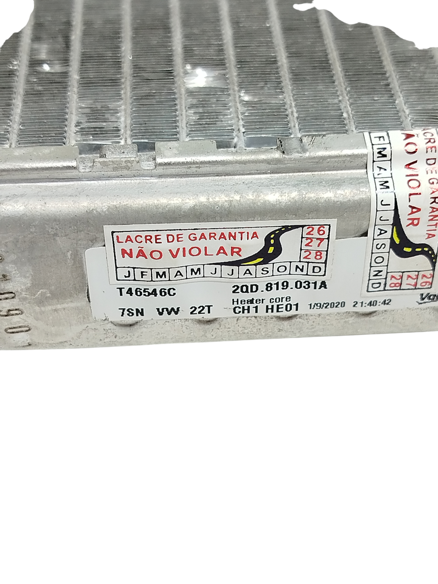 Radiador Ar Quente Caixa Evaporadora Vw Polo Msi 1.6 2021 2