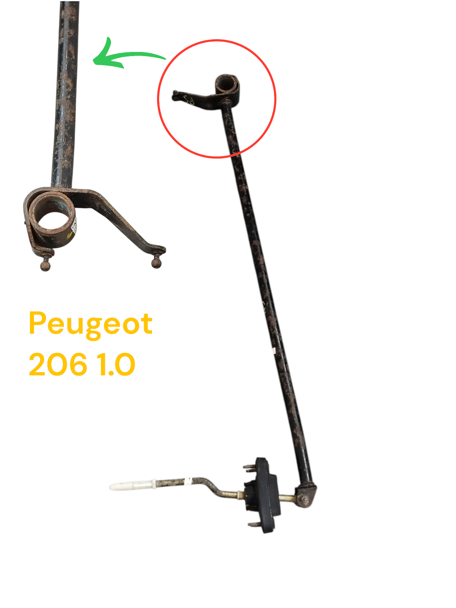 Alavanca Seletora Marcha Peugeot 206 1.0 2002 a 2006