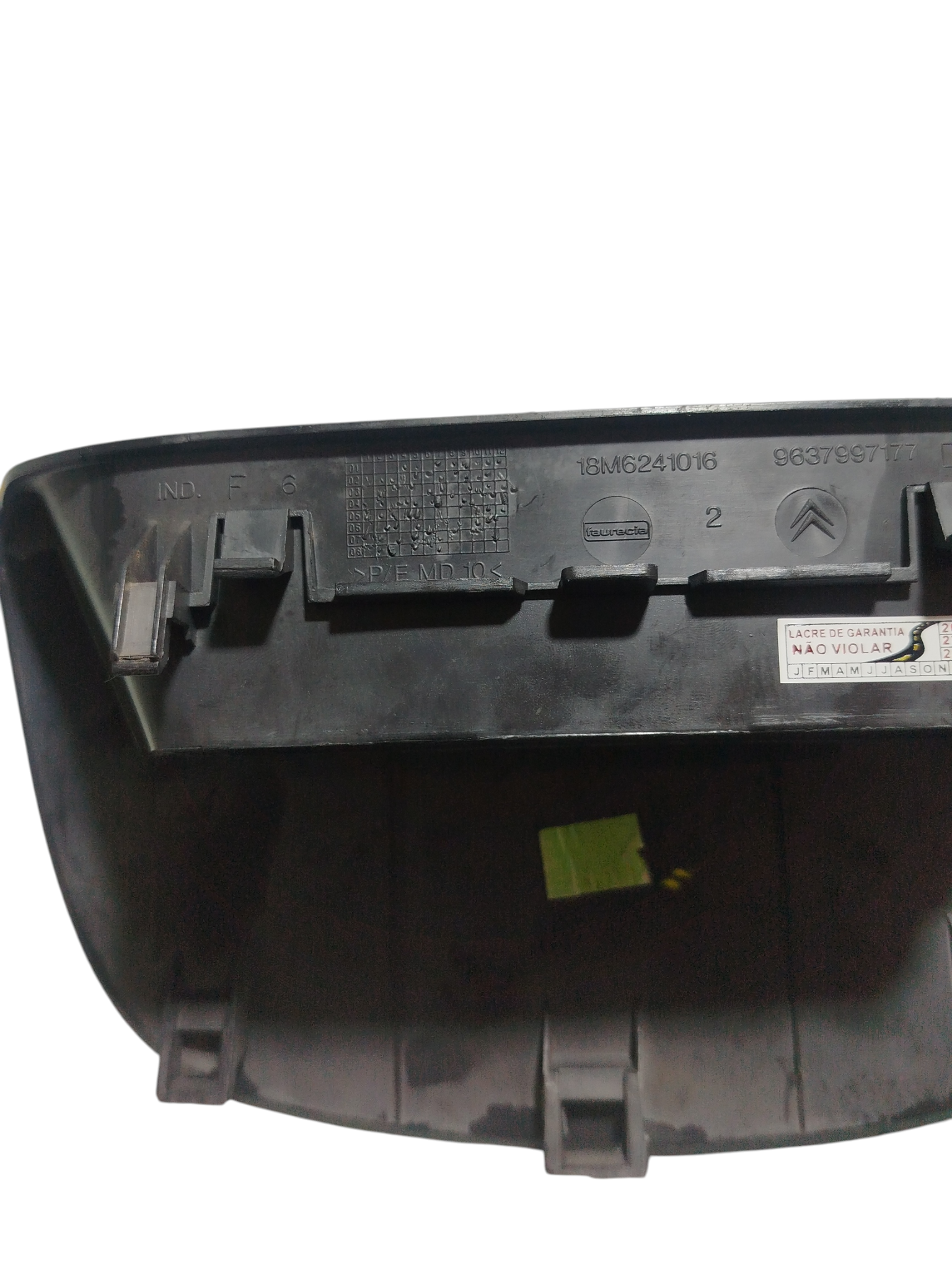 moldura acabamento relógio console central C3 9637997177 3