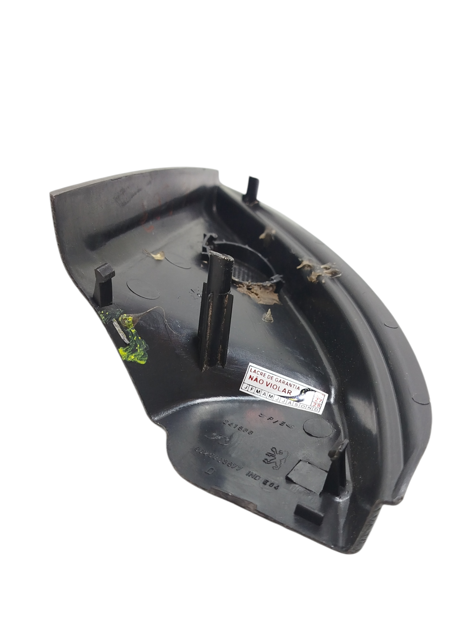 Moldura Interna Retrovisor Direito Peugeot 206 2004 Preto 6