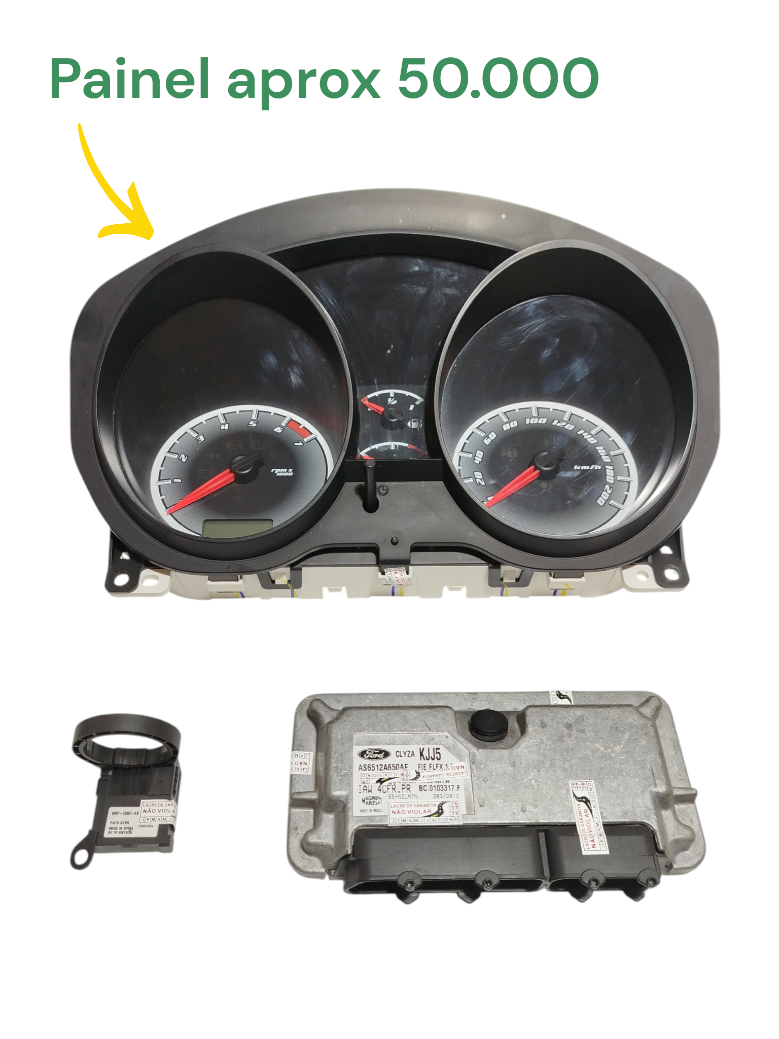 Kit Módulo Injeção Code Ford Fiesta 2014 1.0 Flex