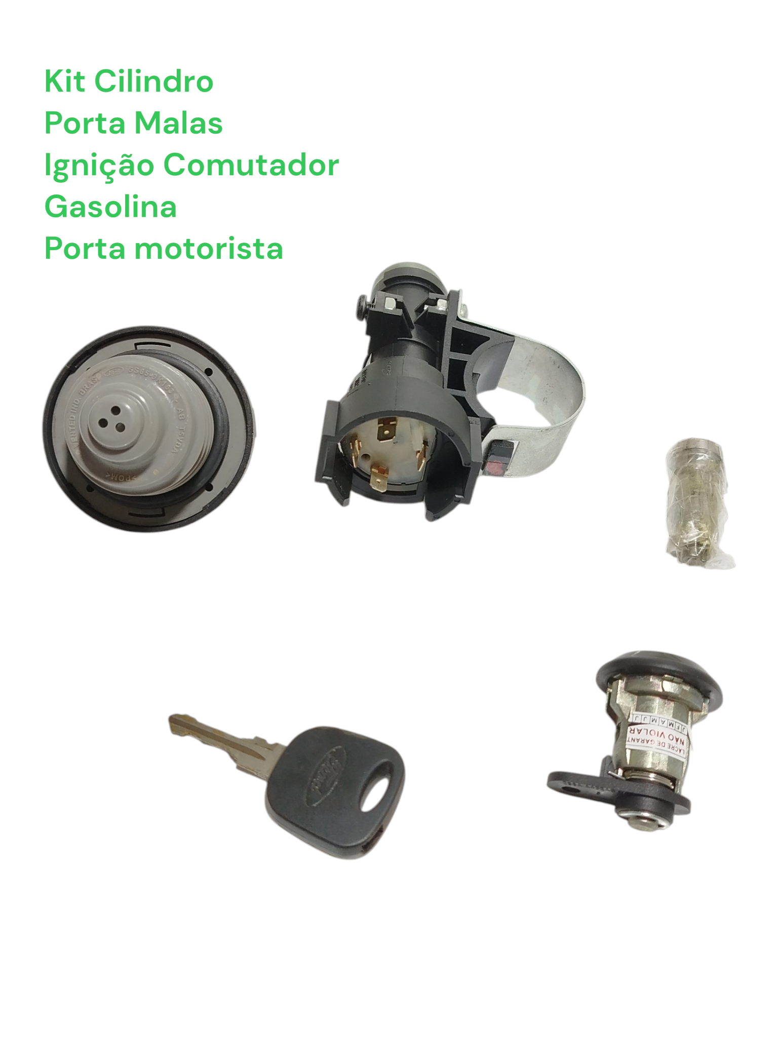 Kit Cilindro Chave Ignição Ford Fiesta 1.0 2014 3