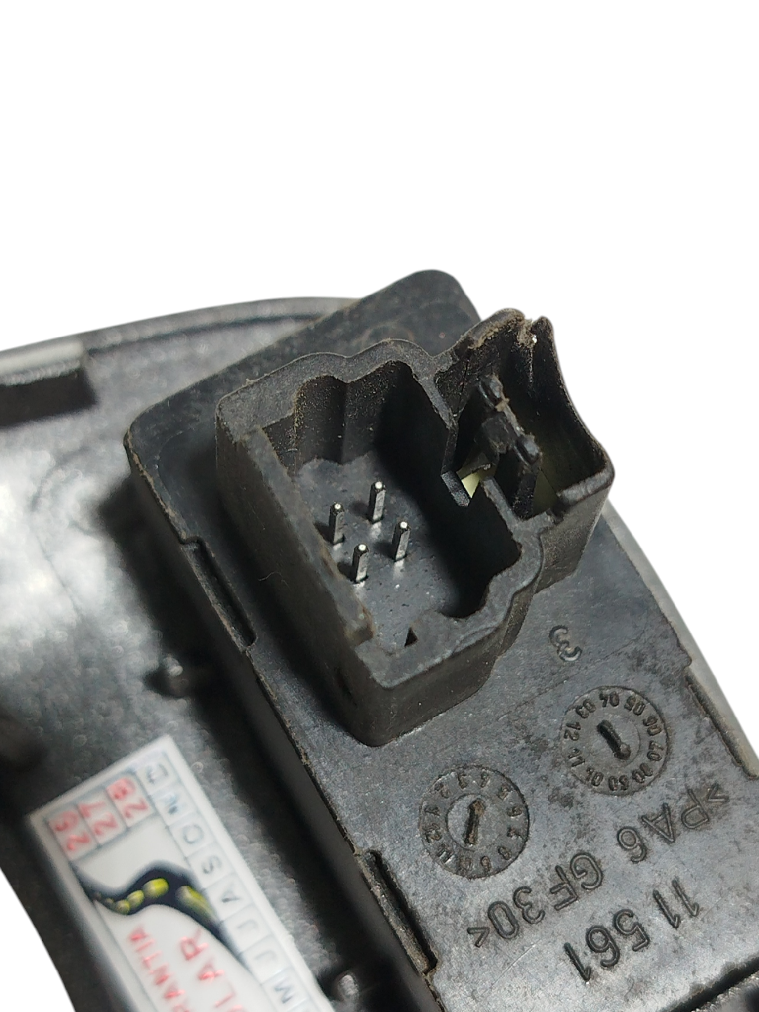 Moldura Botão Vidr Tras Esq Peugeot 307 2001 2012 9634774777 3