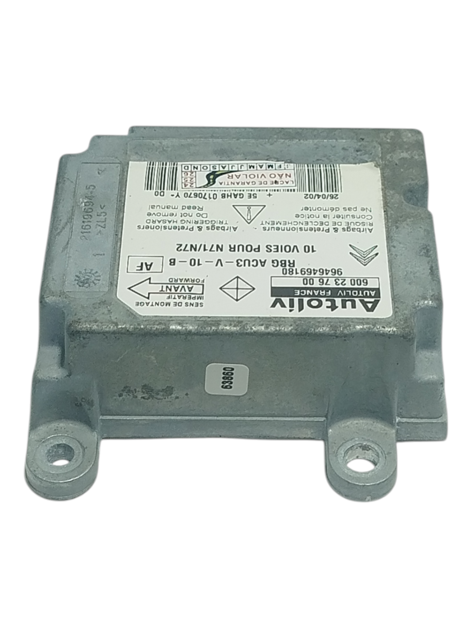 Módulo Airbag Citroen Xsara Glx 1.6 2002 9646469180 3