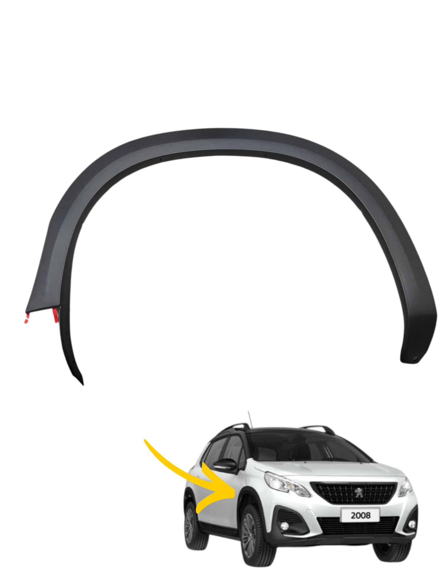 Aplique Para-lama Dianteiro Direita Peugeot 2008 9829998680 Preto 1