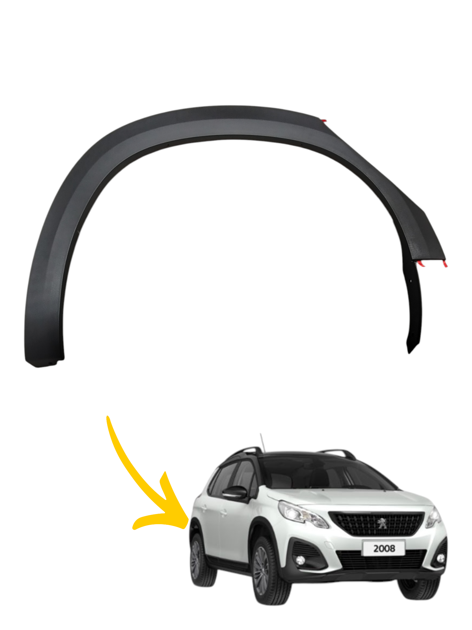 Aplique Para-lama Traseiro Direito Peugeot 2008 9829999380 Preto 1