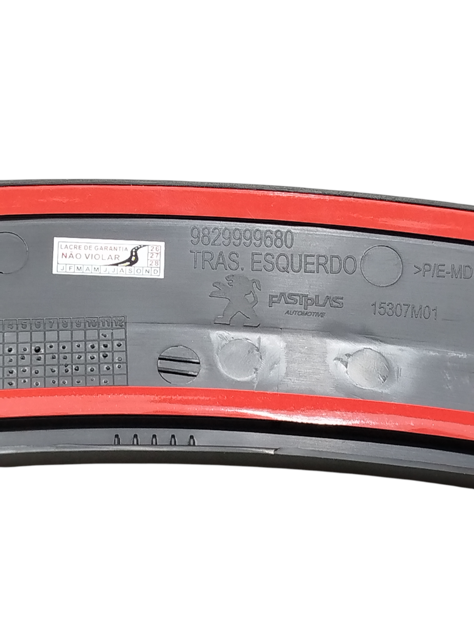 Aplique Para-lama Traseiro Esquerdo Peugeot 2008 9829999680 2