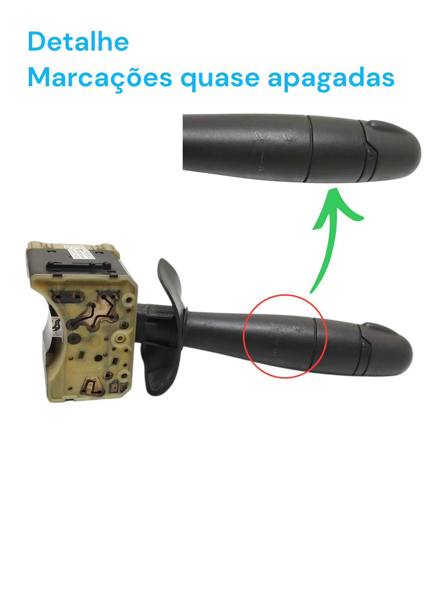 Chave Comando Limpador Parab Renault Sandero 2008 Detalhe 10