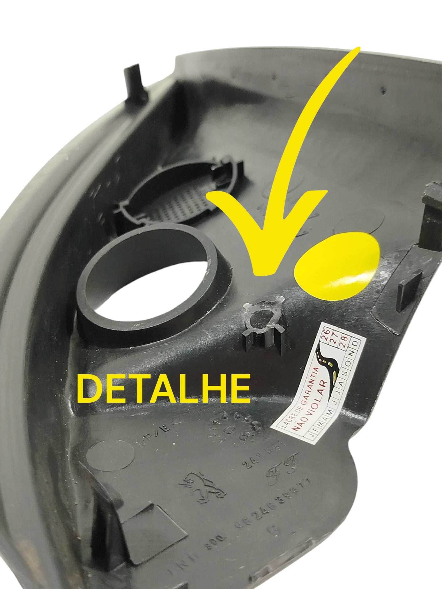Moldura Interna Esquerdo Retrovisor Peugeot 206 207 Orig 4