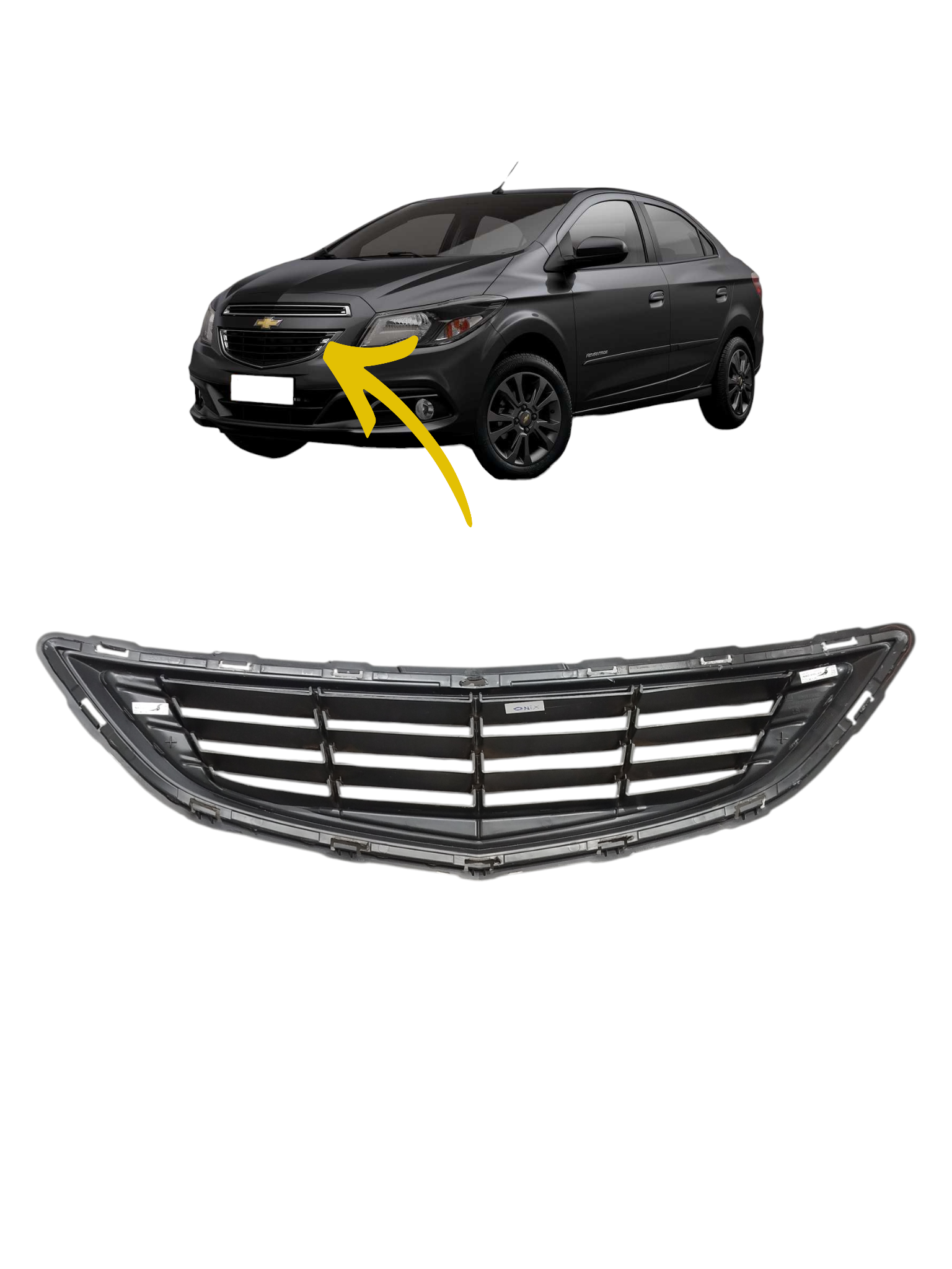 Grade Inferior Radiador Chevrolet Onix 2016 52047305 Preto 9