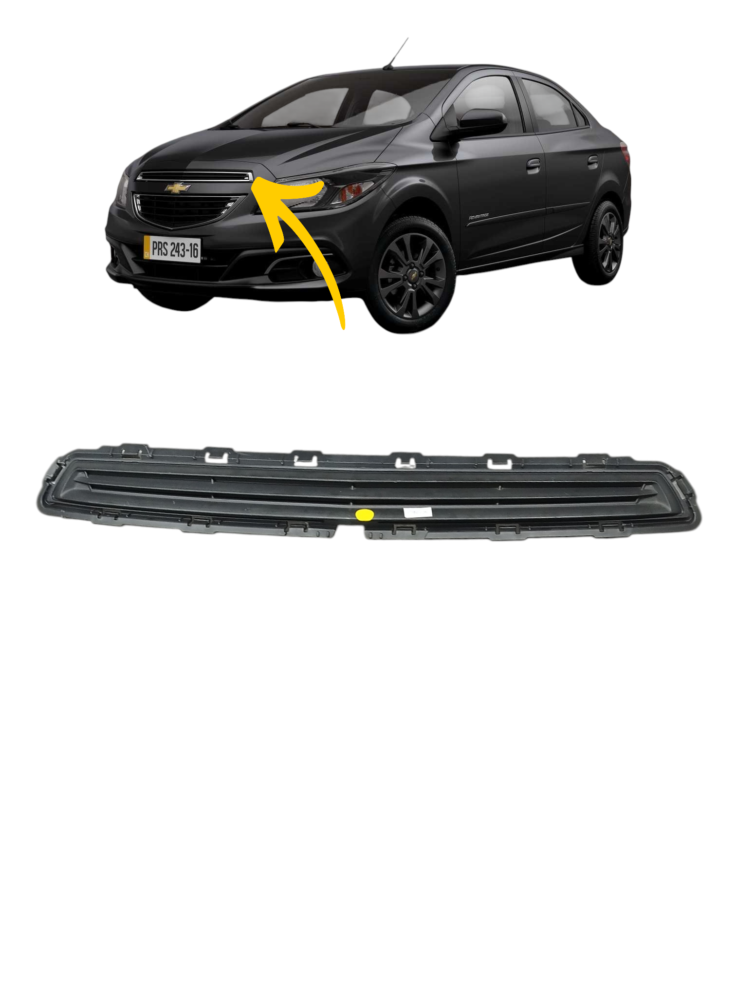 Grade Superior Radiador Chevrolet Onix 2016 52047318 Preto 9