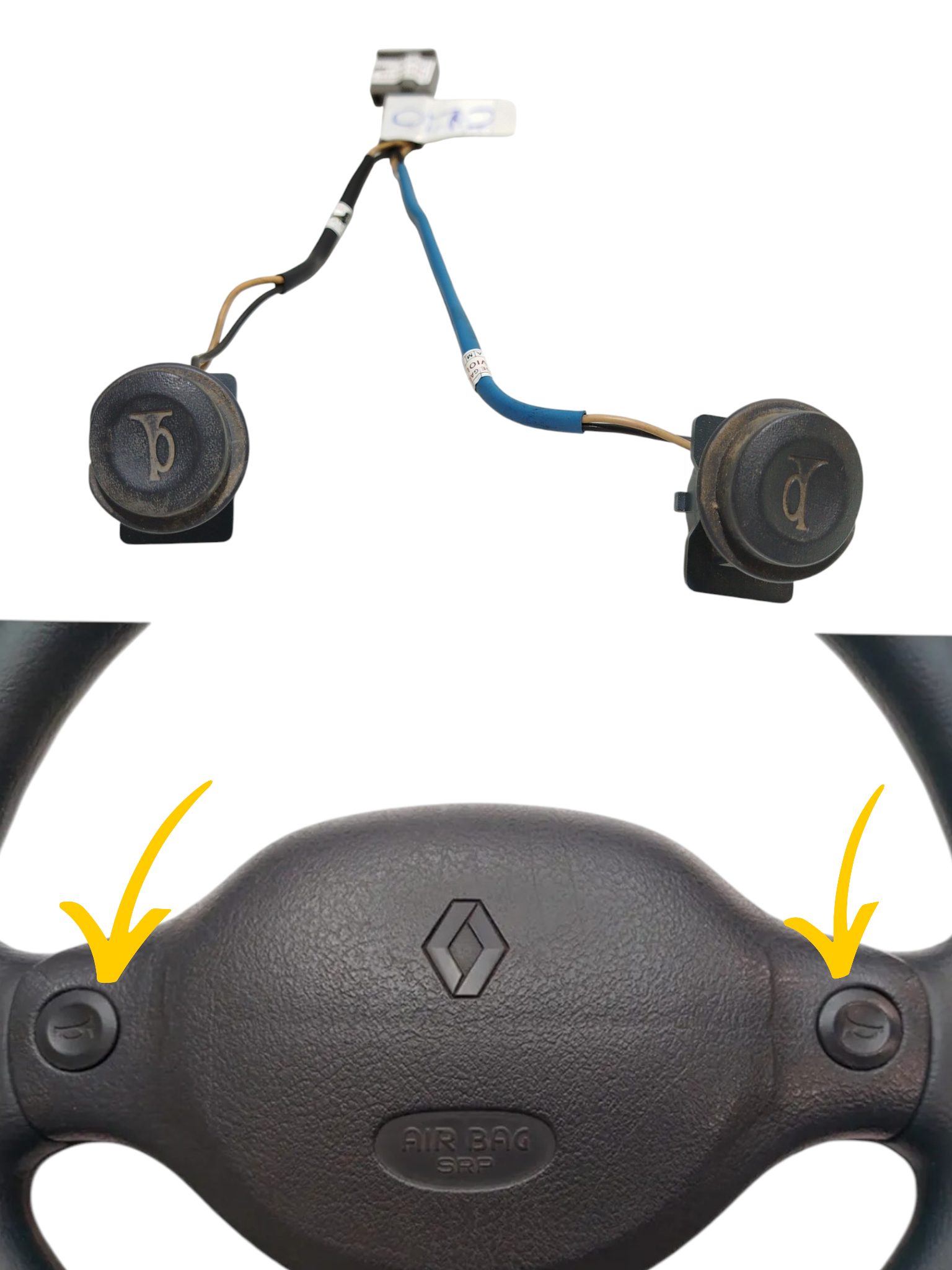 Chicote Conector Botão Volante Bozina Renault Clio 2000 9
