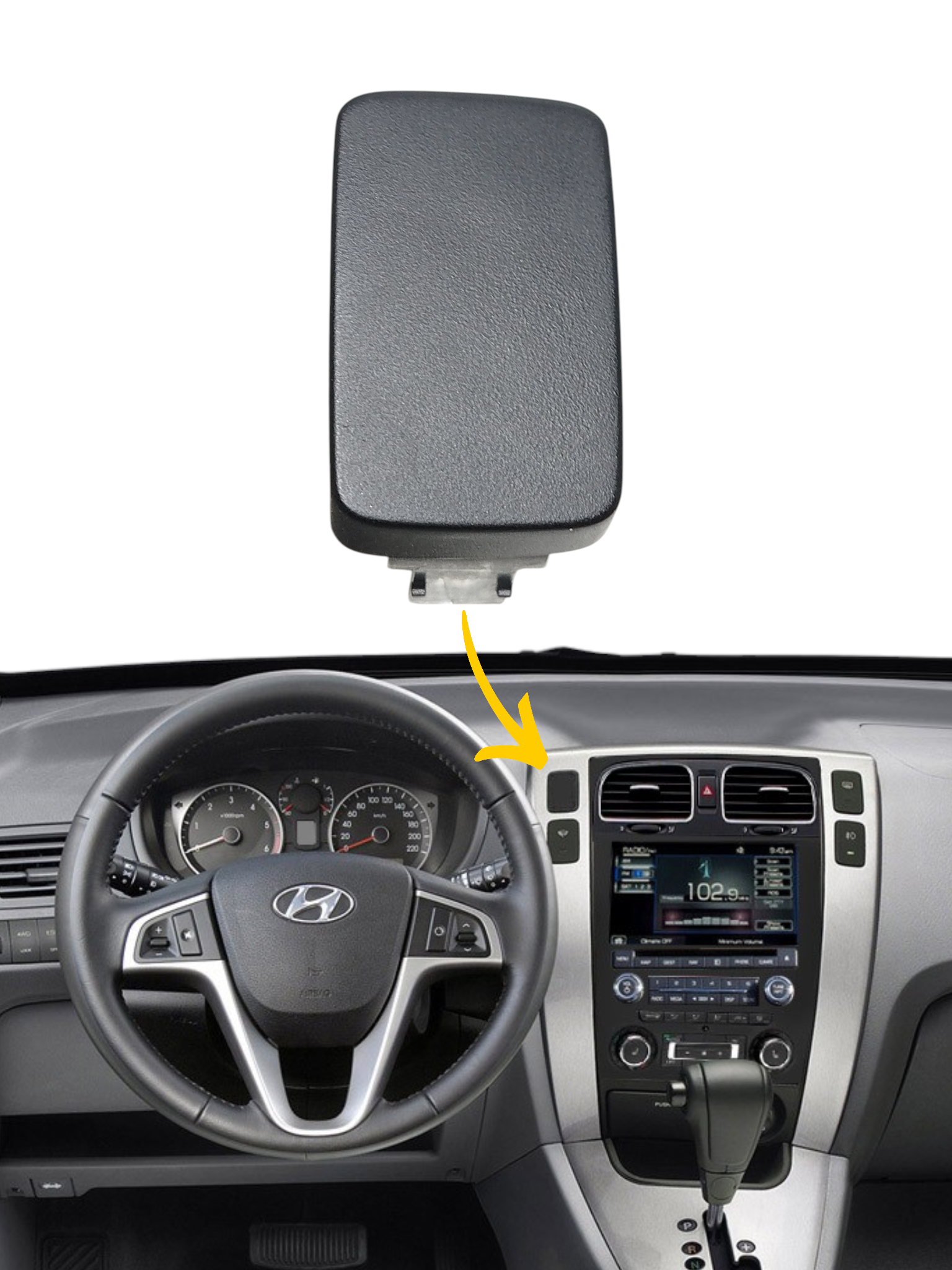 Botão Falso Painel Hyundai Tucson 2013 961202E100 8