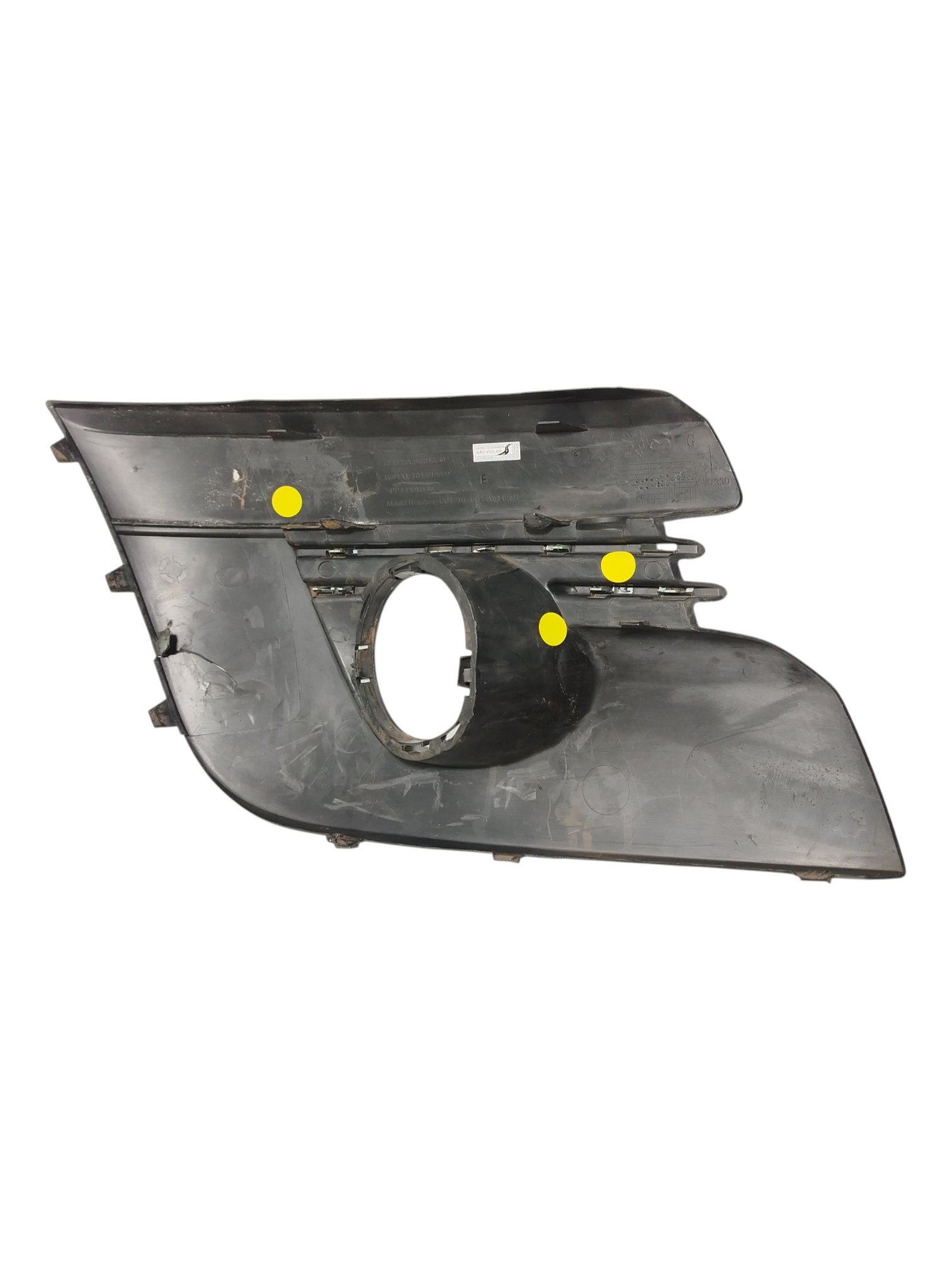 Moldura Farol Milha Esquerda Peugeot 2008 2013 9684350277 Preto Esquerdo 9