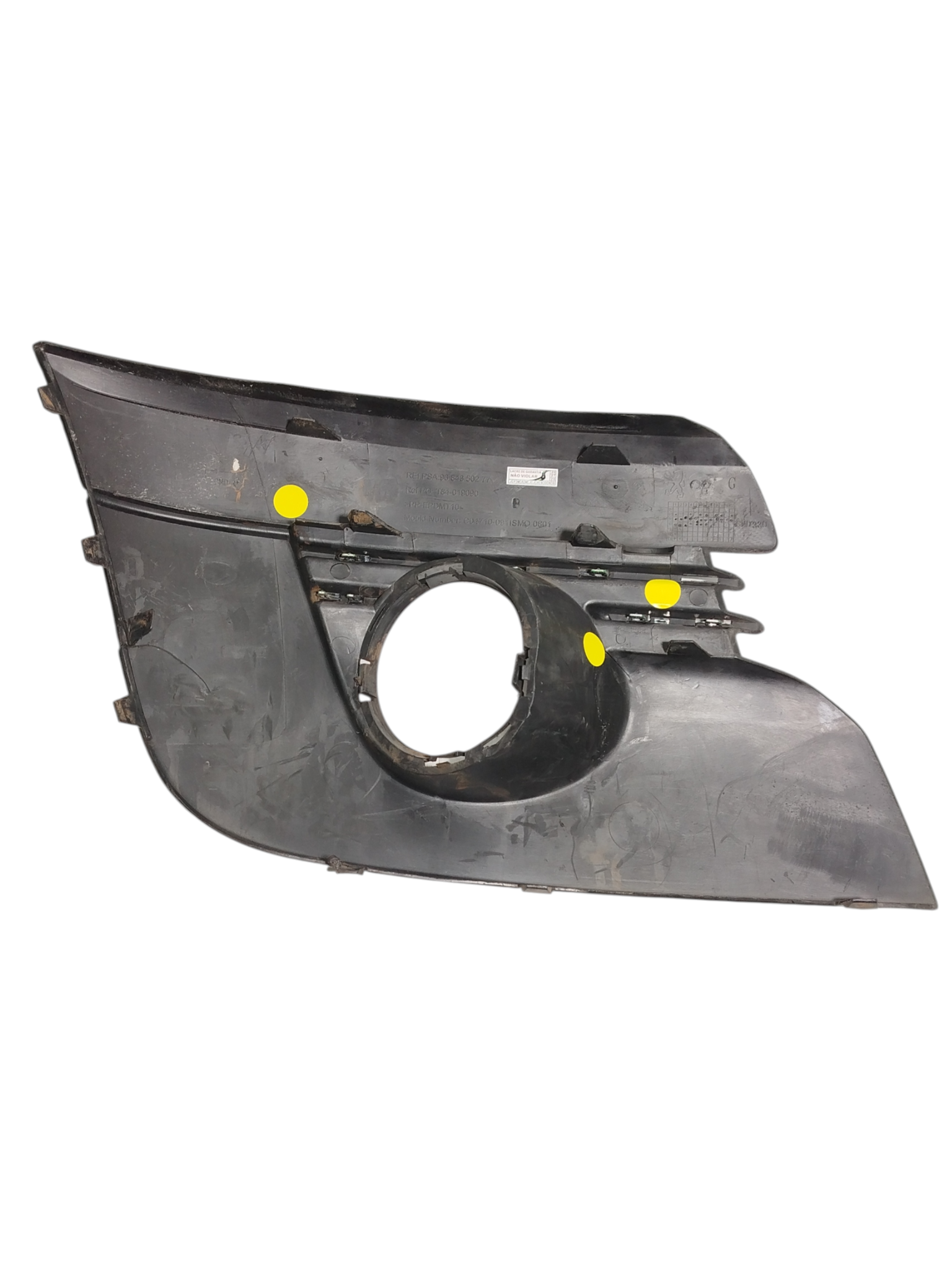 Moldura Farol Milha Esquerda Peugeot 2008 2013 9684350277 Preto Esquerdo 5
