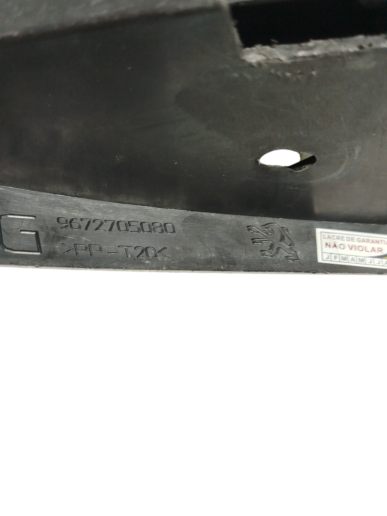 Suporte Farol Milha Esquerdo Peugeot 408 2014 9672705080 Preto Esquerdo 1