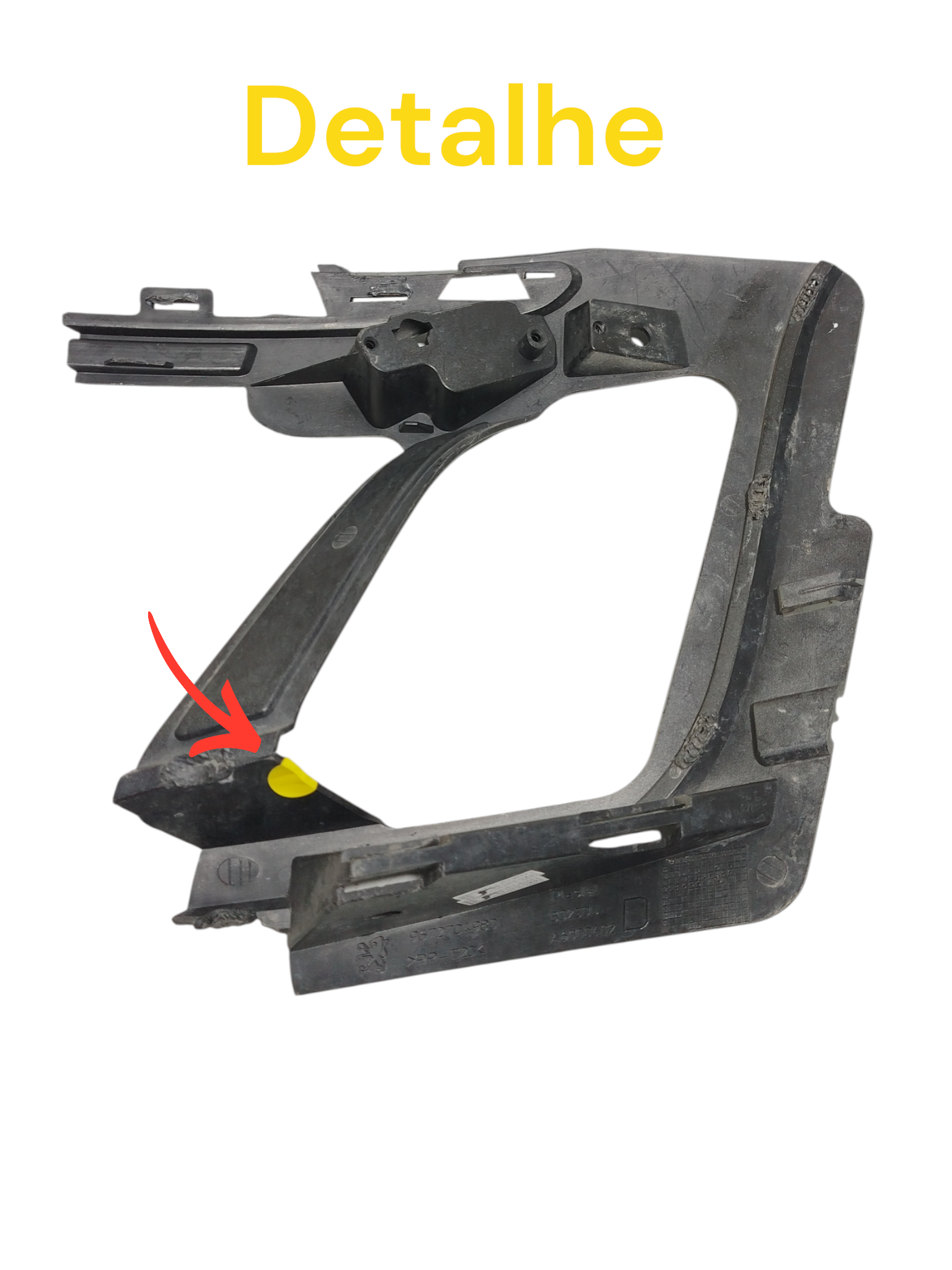 Suporte Farol Milha Direito Peugeot 408 2014 9672704980 Preto Direito 3
