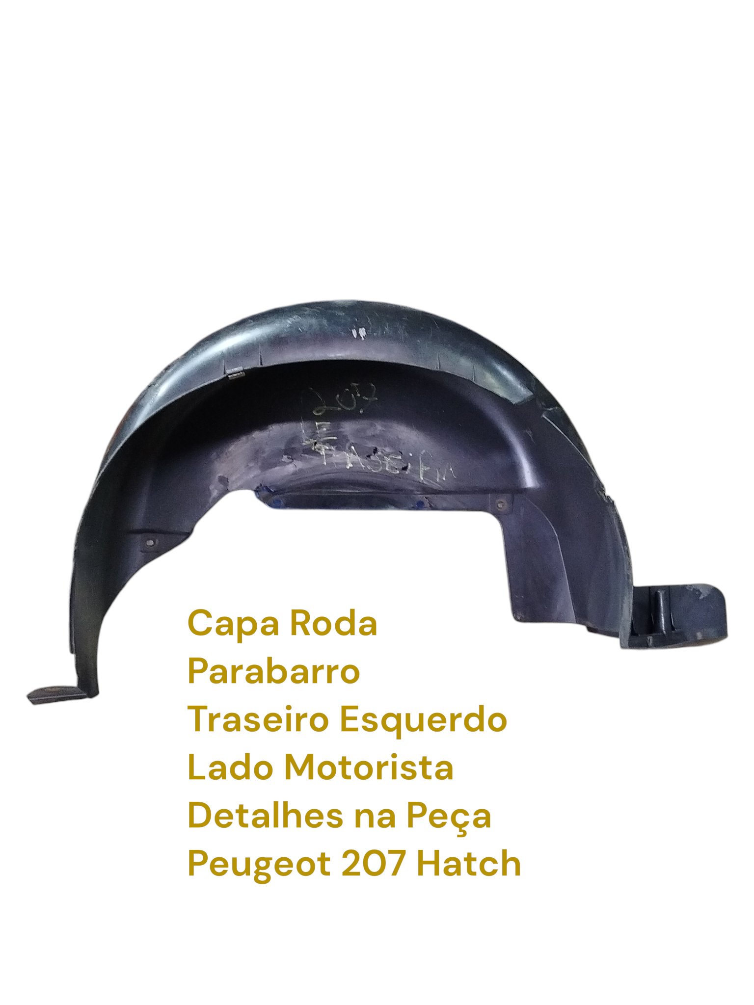 Parabarro Traseiro Esquerd Peugeot 207 2009 Hatch Paralelo