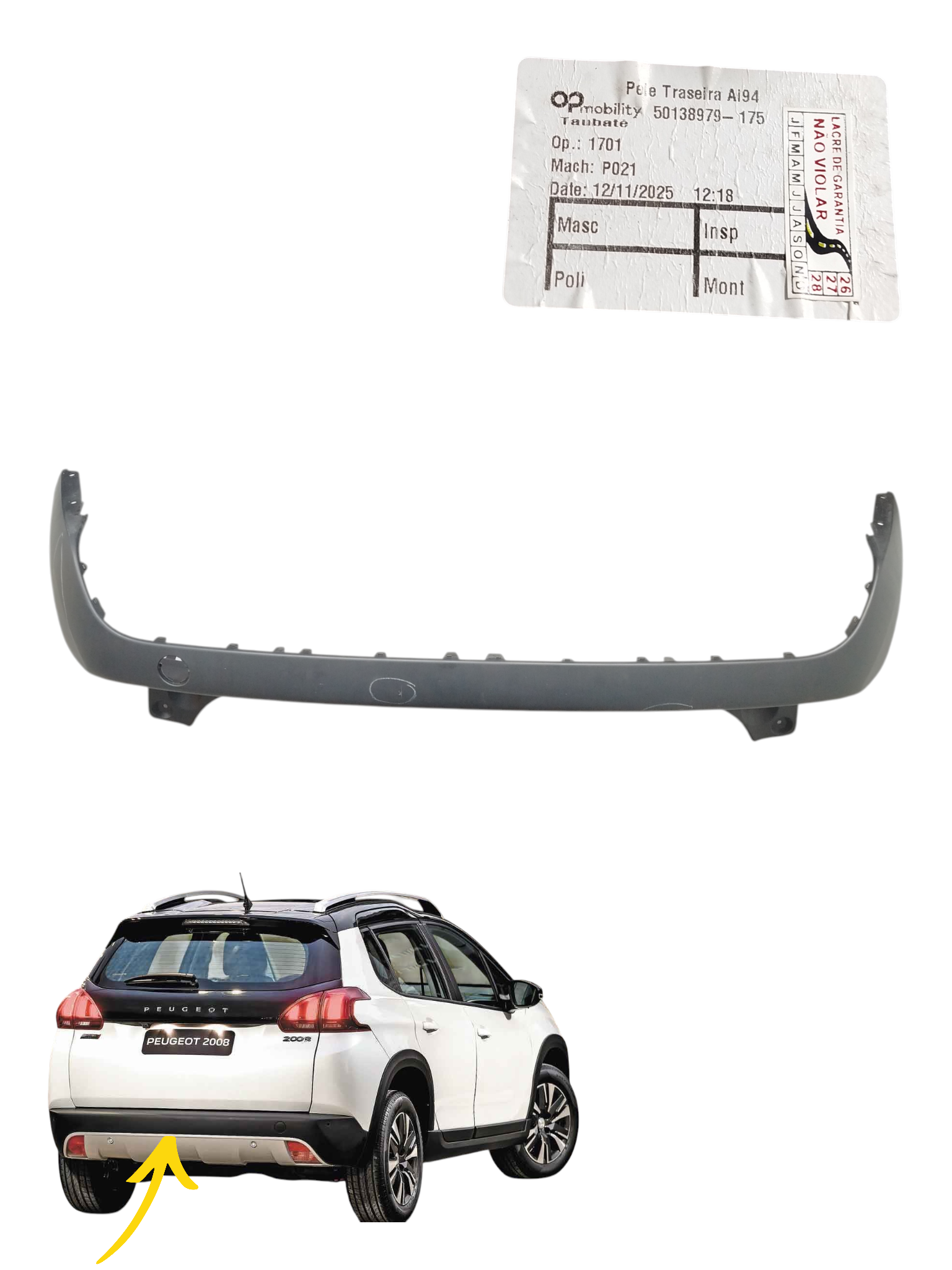 Parachoque Traseira Peugeot 2008 2015 a 2024 1613269980