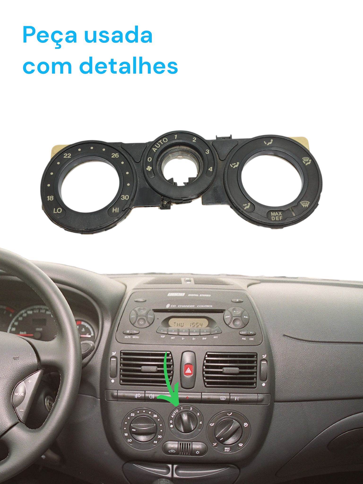 Moldura Painel Ventilação Fiat Marea 2001