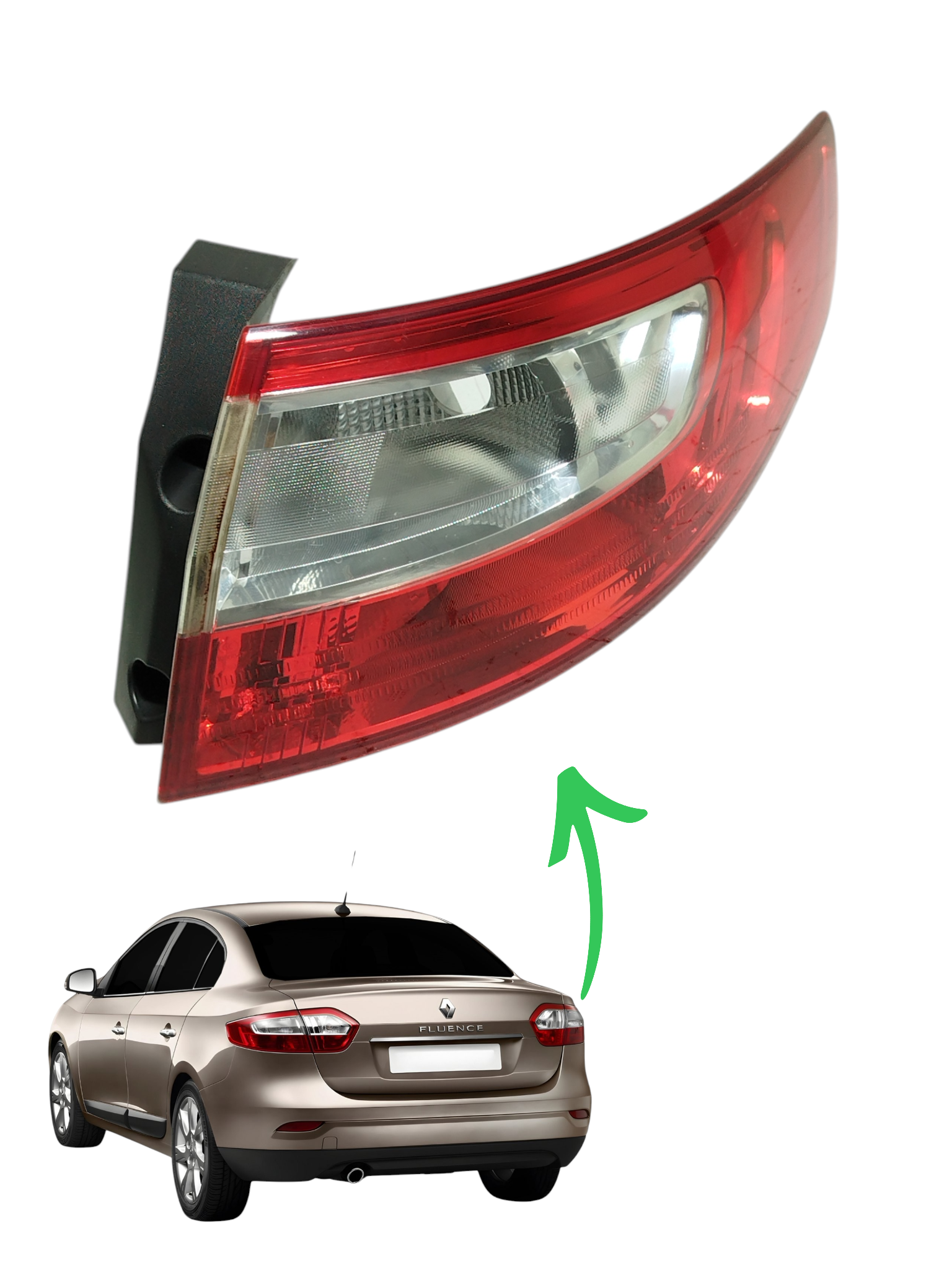 Lanterna Traseira Direita Renault Fluence 2011 265502140r Direito/passageiro