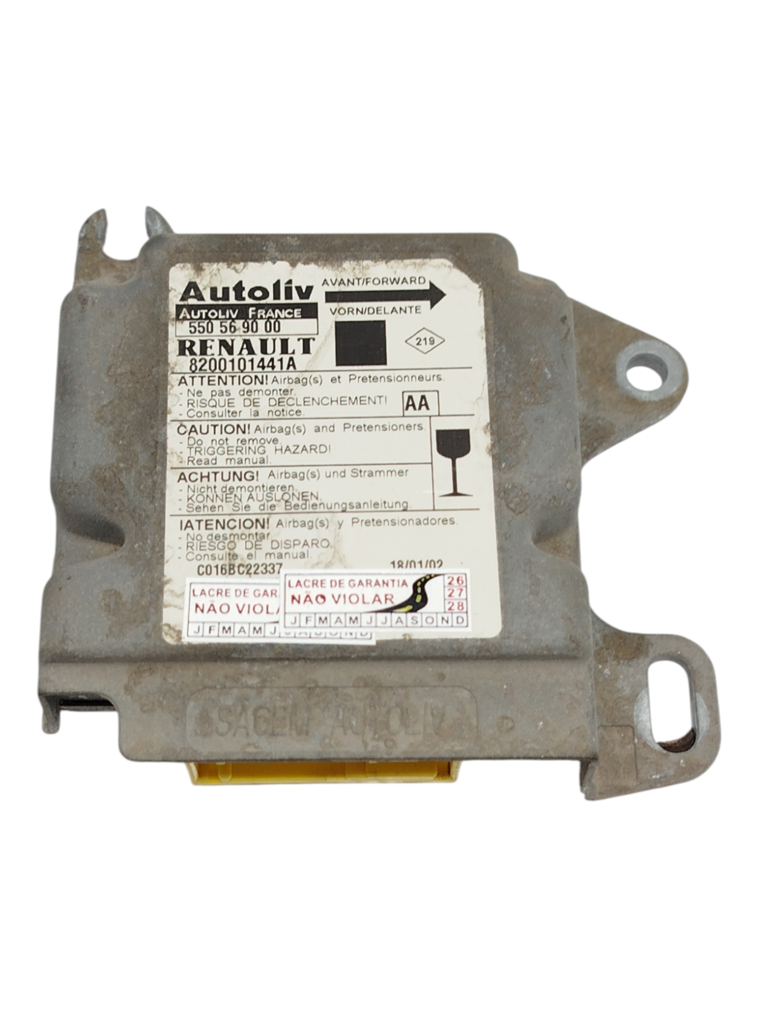 Módulo Airbag Renault Scenic 2001 8200101441A