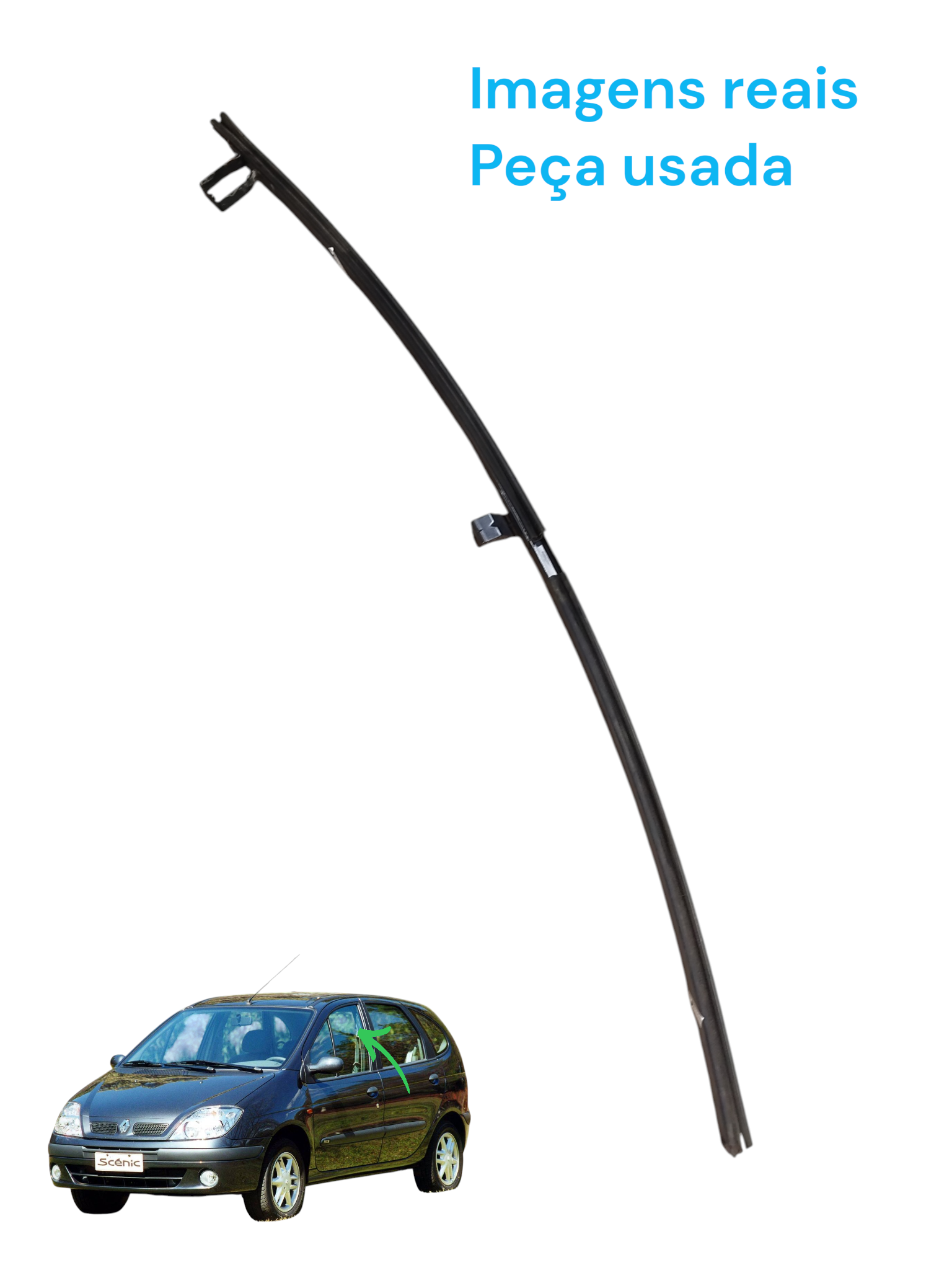 Canaleta Guia Vidro Dianteiro Esquerdo Renault Scenic 2001