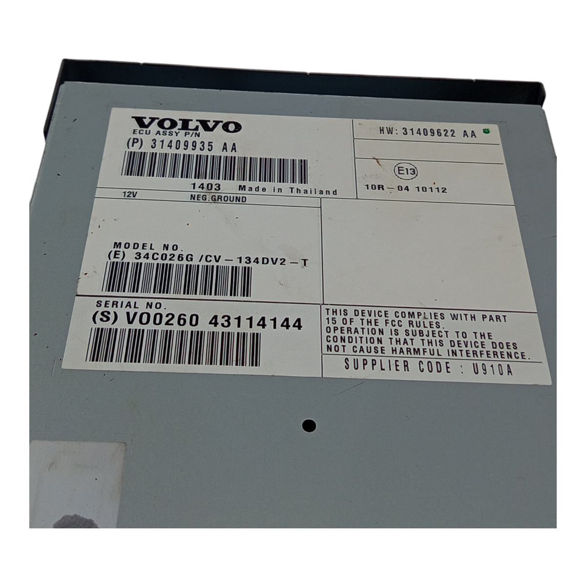 Módulo Som Amplificador Volvo Xc60 T5 2013 2014 2015 A 2017 6