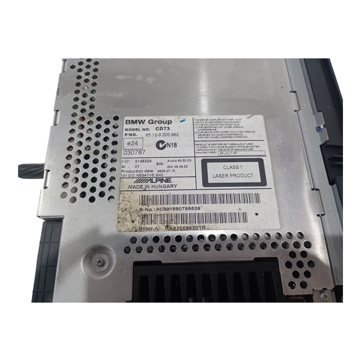 Rádio Original Bmw Serie 3 325i 2007 A 2010 7