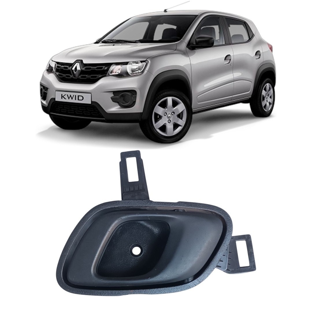 Maçaneta Interna Porta Esquerda Renault Kwid 2017 2022 Preto Dianteira