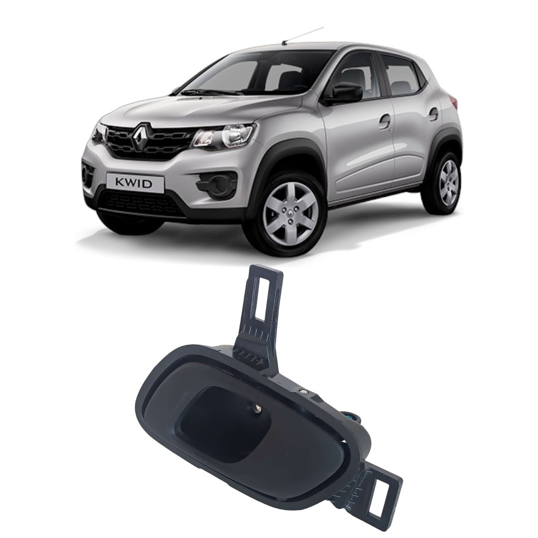 Maçaneta Interna Porta Esquerda Renault Kwid 2019 2022 Preto Dianteira/traseira