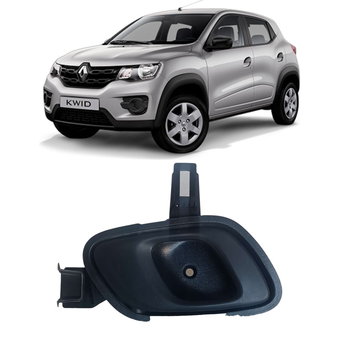 Maçaneta Interna Da Porta Renault Kwid 2018 2021 Preto Dianteira